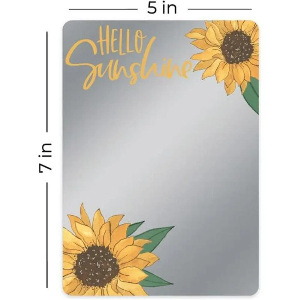 Sunflower magnetic mirror locker decor 5x7 shatterproof school teen girl accesso